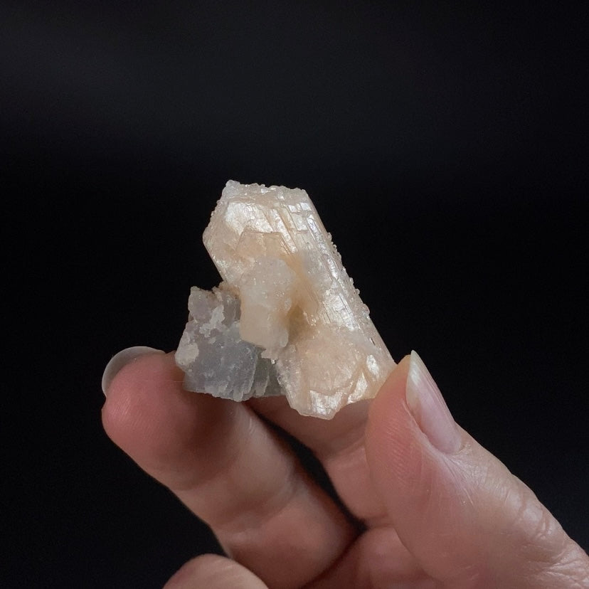 Stilbite Crystals with Chalcedony Stalactites from Jalgaon, Maharashtra, India