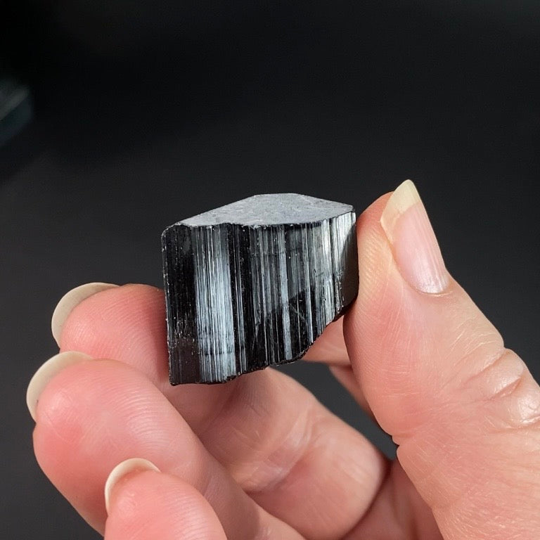 Terminated Black Tourmaline Schorl Crystal from Shigar Valley, Pakistan