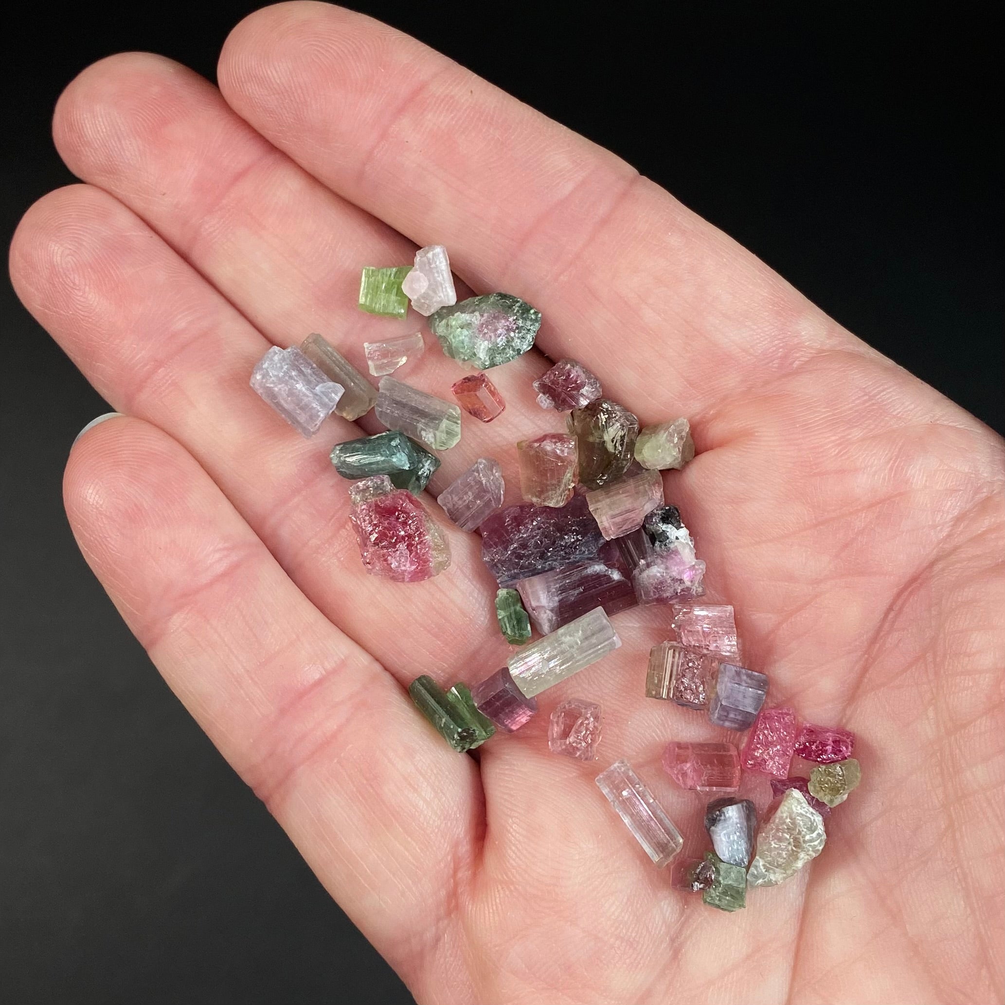 High Grade Mixed Color Tourmaline Lots of 10 Grams Each from Paprok, Afghanistan