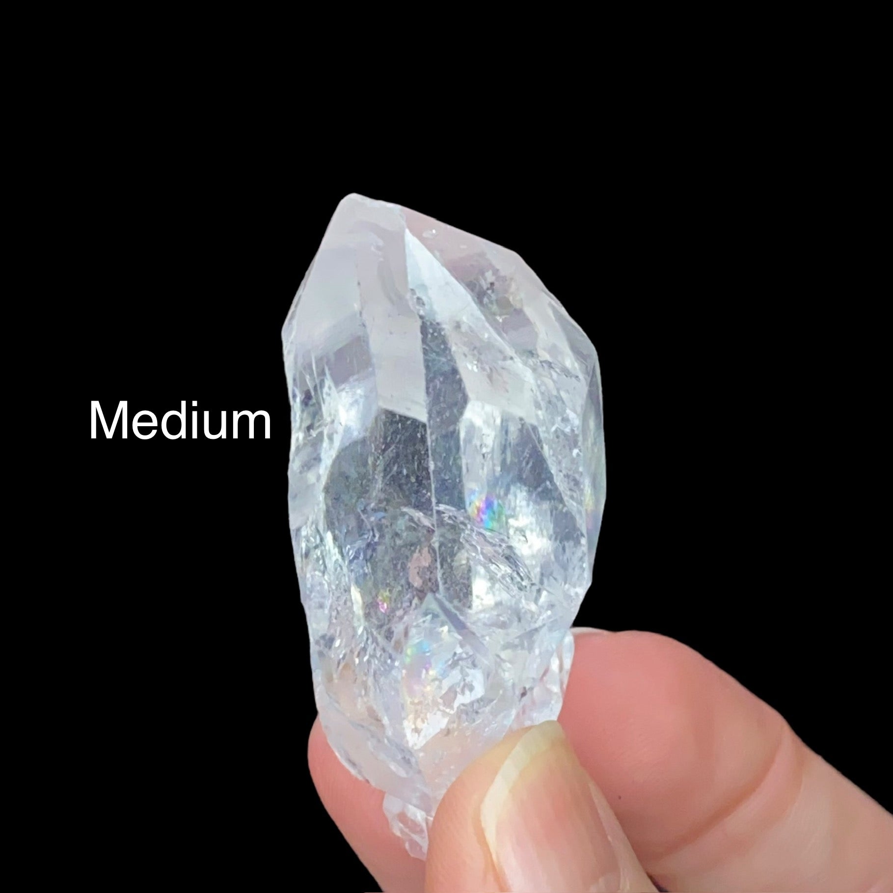 ONE Clear Terminated Quartz Crystal Four Sizes Available