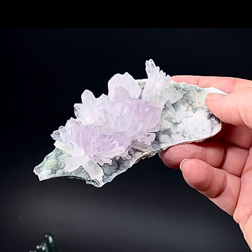 Amethyst Crystal Flower with Celadonite from Ametista do Sul, Brazil