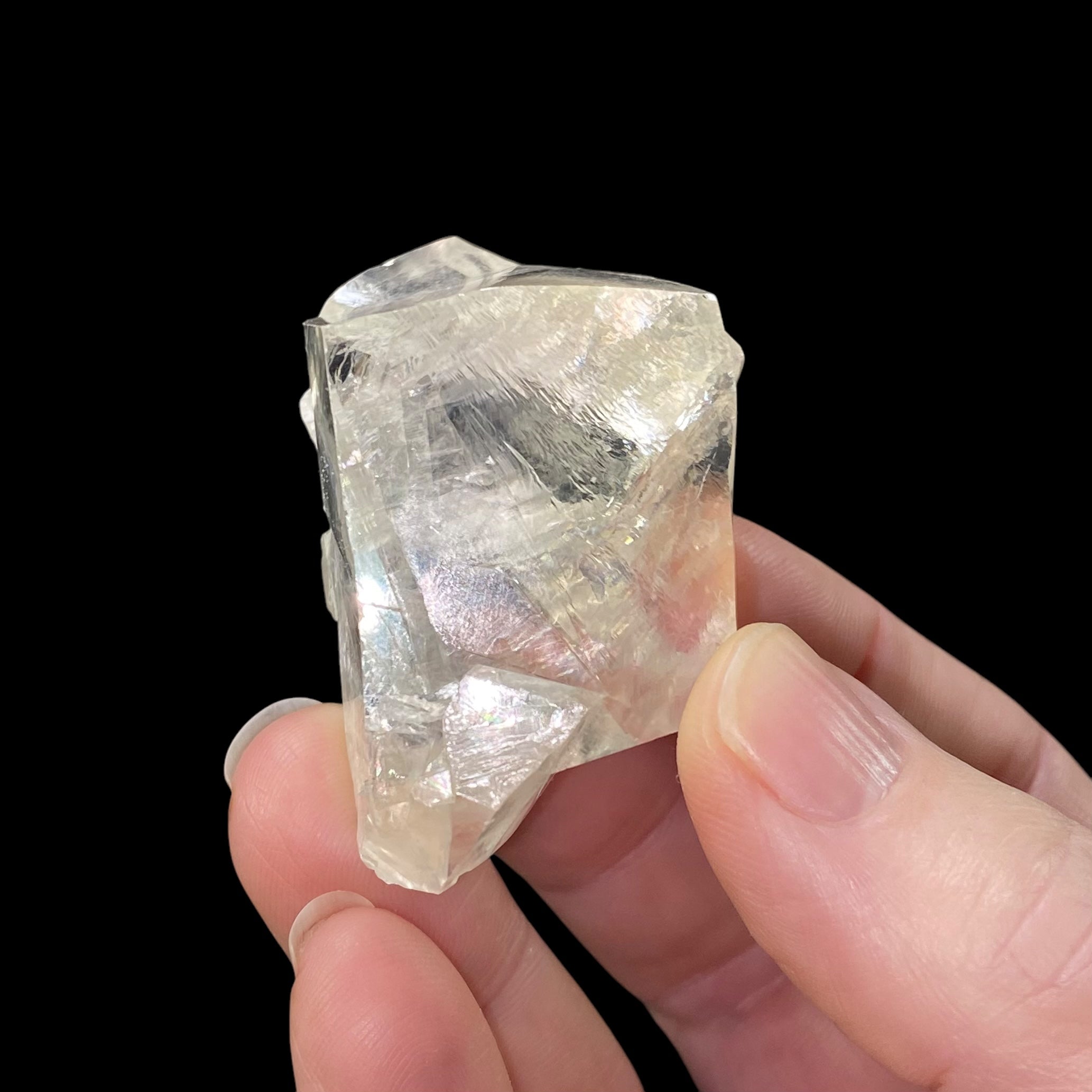 Light Golden Calcite Crystal with Rainbows