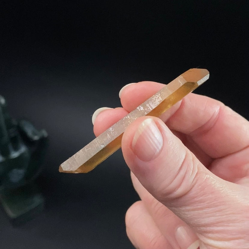 Double Terminated Slender Smoky Citrine Crystal from Chibuku Mine, Zimbabwe
