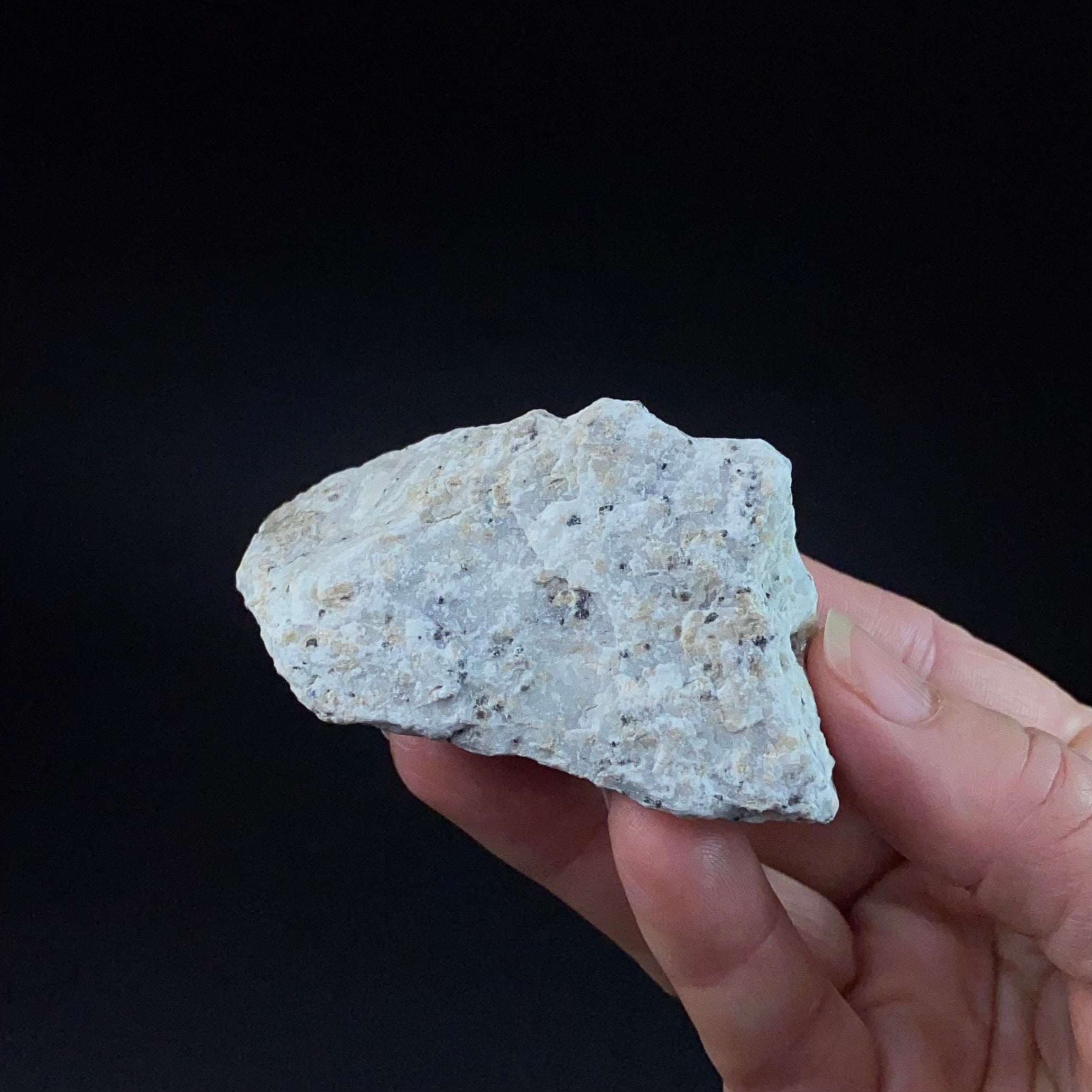 Fluorescent Wollastonite on Calcite, Nobel Pit, Sterling Hill Mine, New Jersey