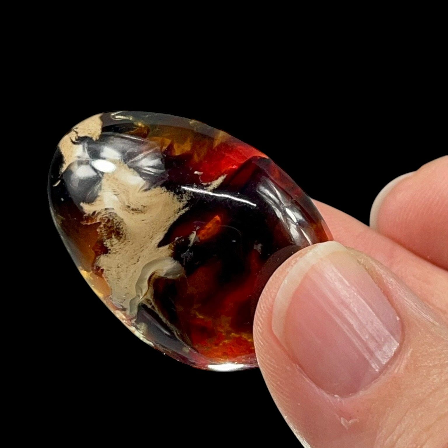 ONE Sumatran Amber Tumbled Stone, Two Sizes Available