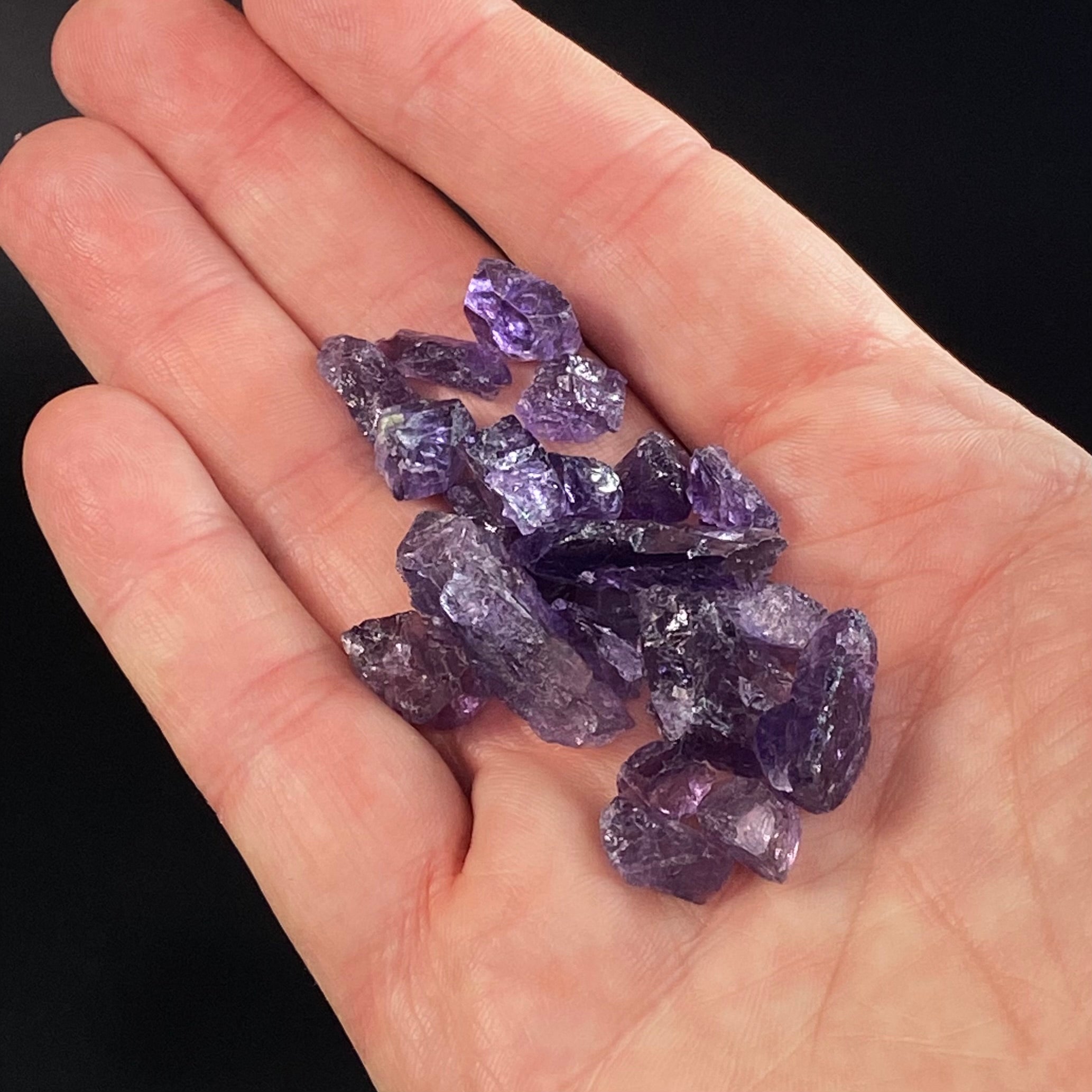 Deep Purple Scapolite Crystal Lot for Jewelry Making, Crystal Grids etc