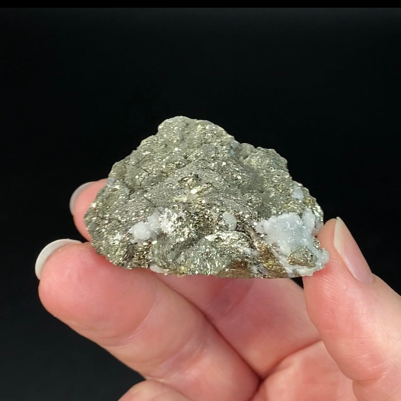 Pyrite After Pyrrhotite with Calcite from Trepca Mine Complex, Kosovo