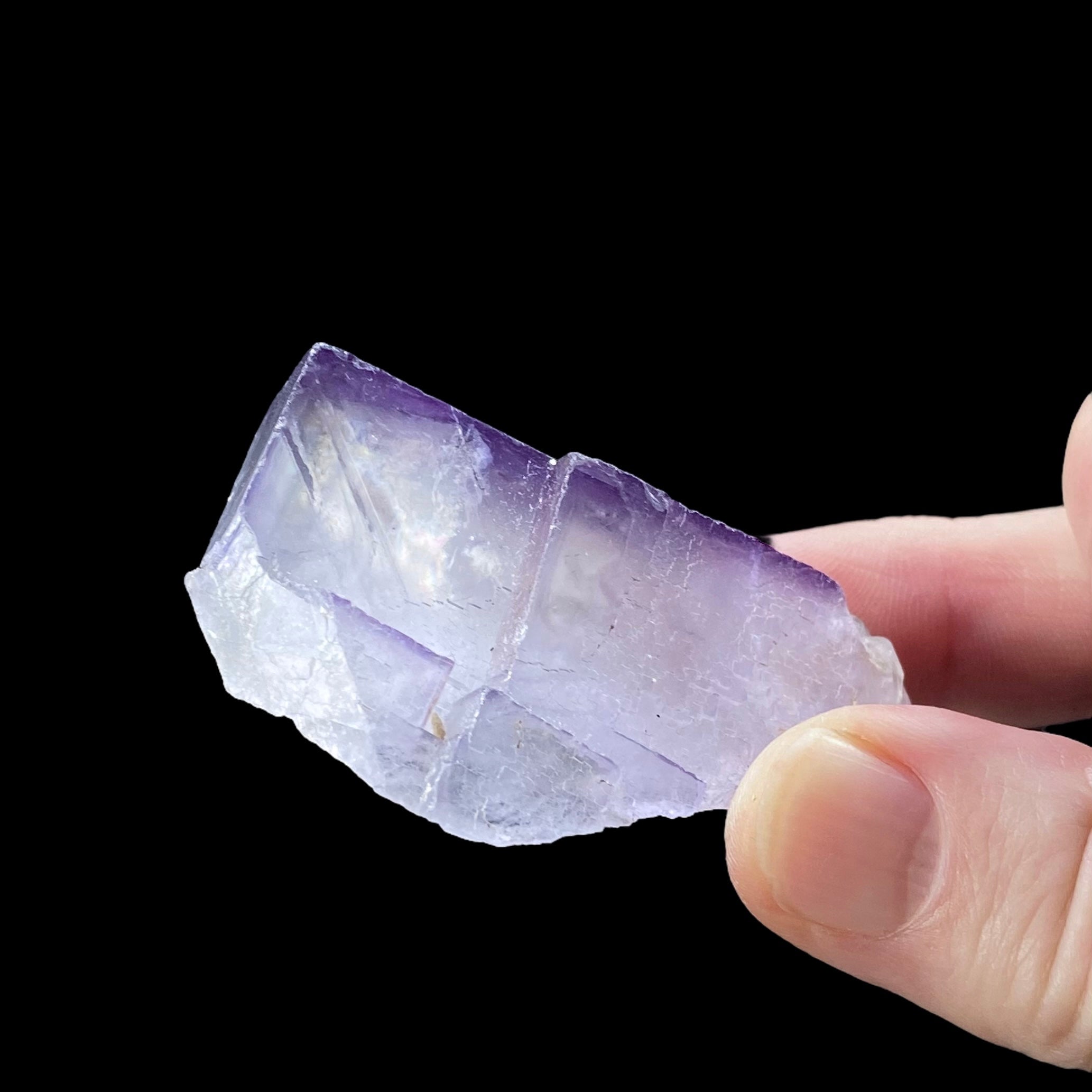 Soft Lavender & Purple Zoned Cubic Fluorite Specimen