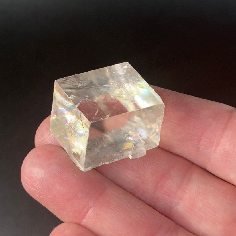 Yellow Rainbow Optical Calcite Specimen from Madagascar