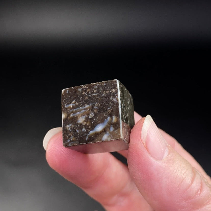 Feather Agate Polished Cube