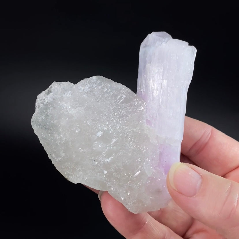 Pink Spodumene Kunzite Crystal with Self Healed Quartz, Laghman, Afghanistan