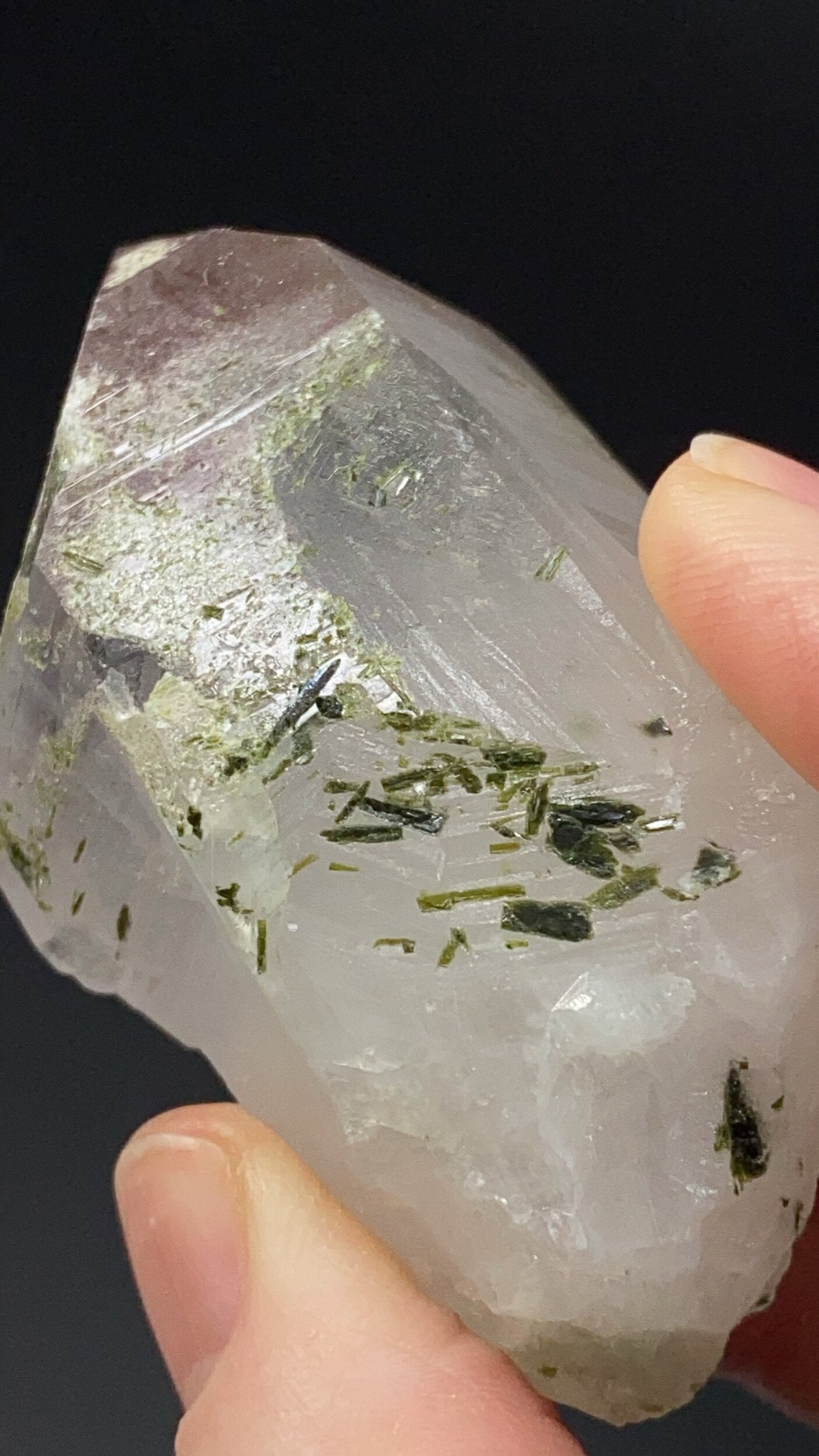 Quartz Crystal with Epidote & Hematite from Balochistan, Pakistan