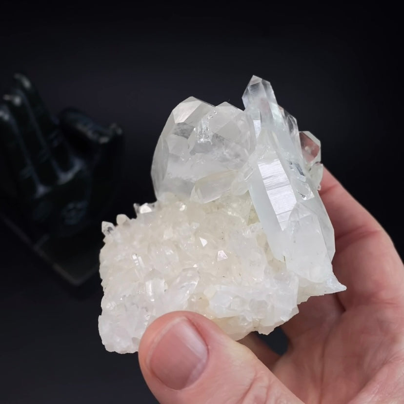 Tabular Faden Quartz & Prismatic Quartz Crystal Cluster