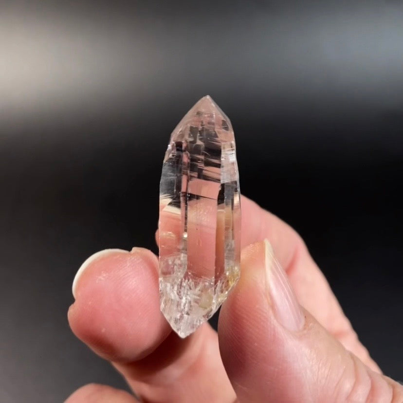 Himalayan Clear Quartz Crystal with Macromosaic Patterns