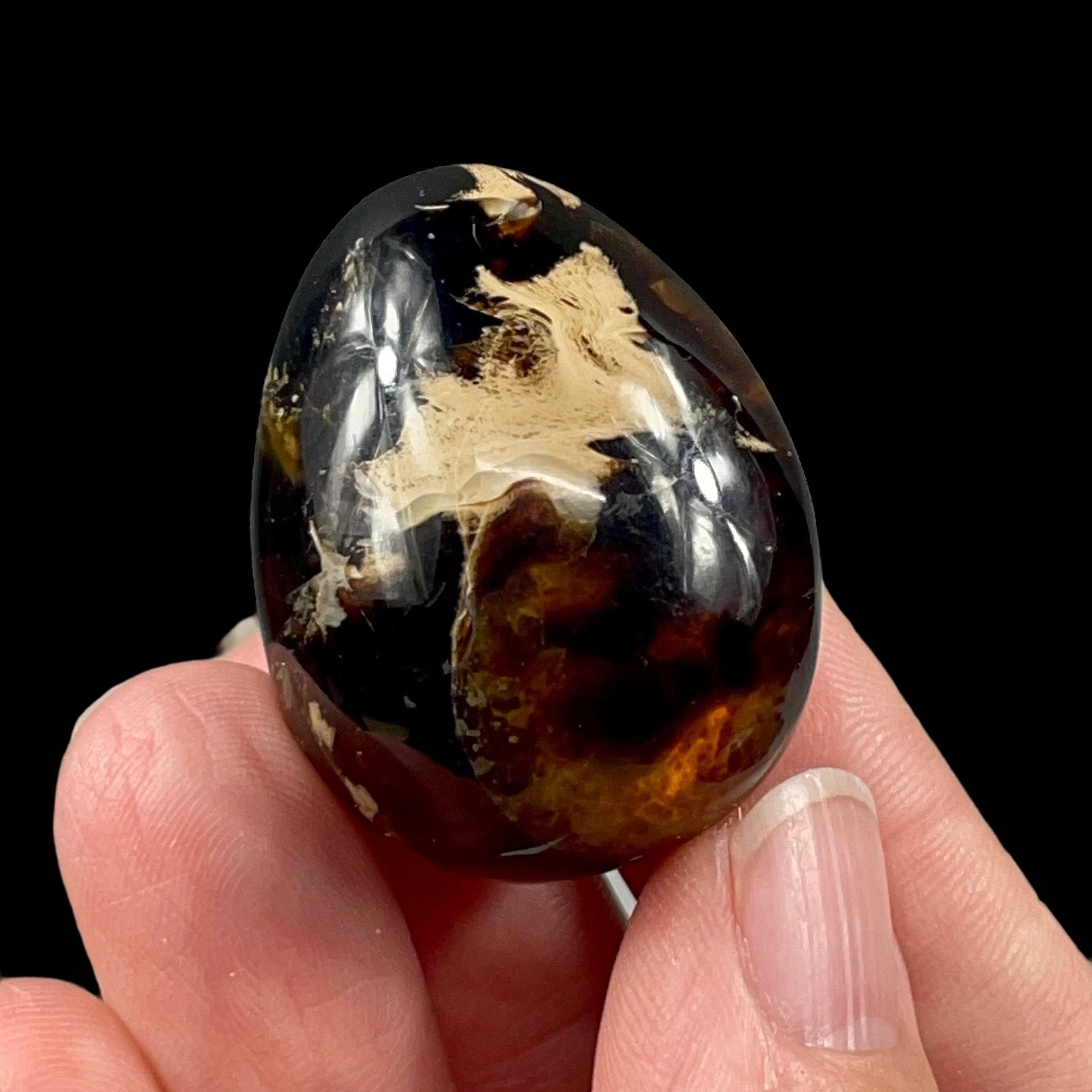 ONE Sumatran Amber Tumbled Stone, Two Sizes Available