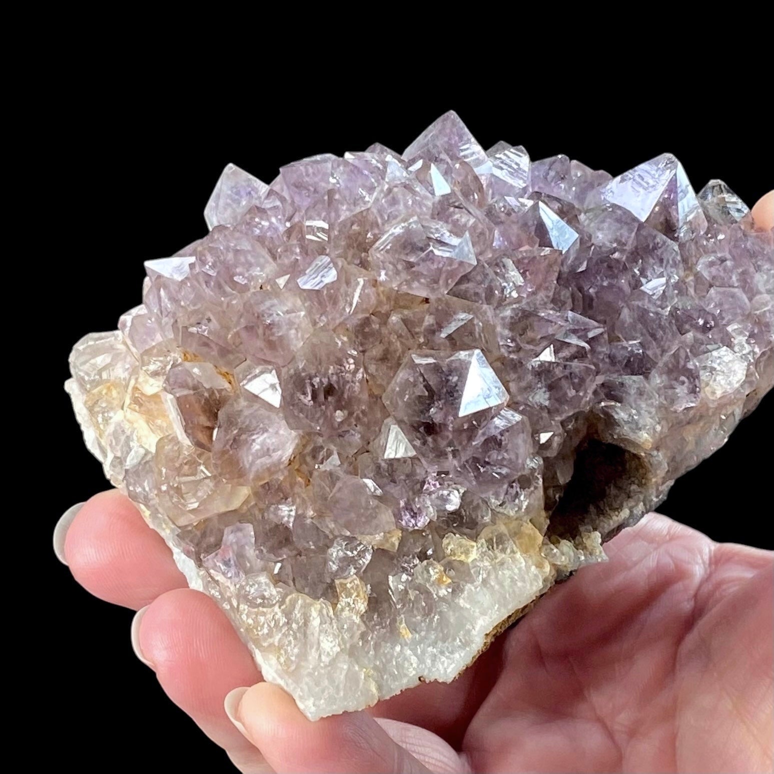 Smoky Amethyst Flower Cluster, India