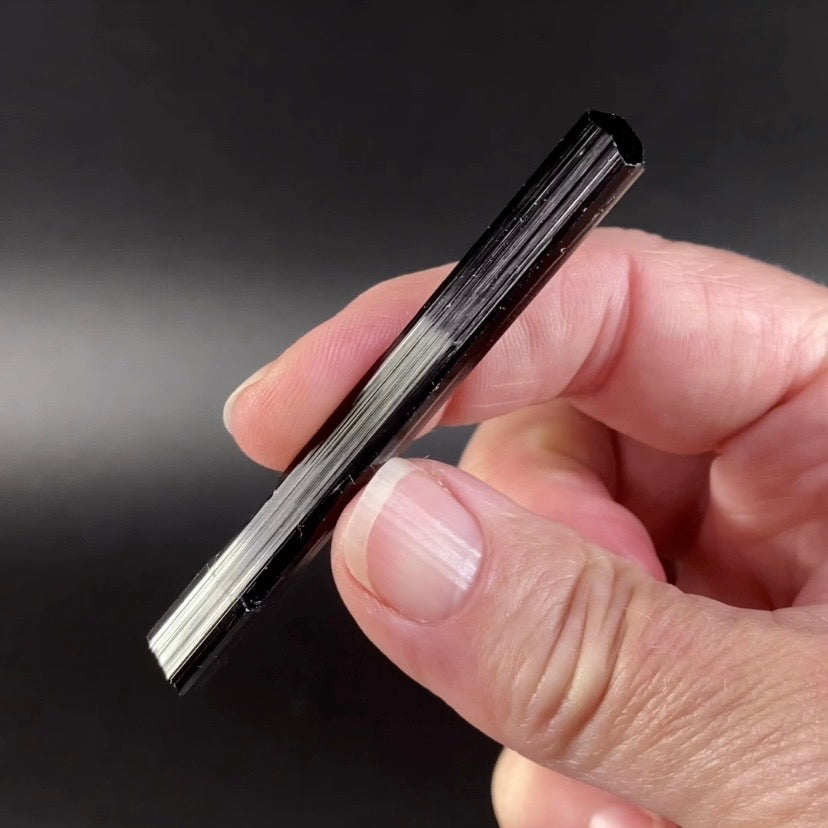 Double Terminated Black Tourmaline Schorl Crystal from Shigar Valley, Pakistan