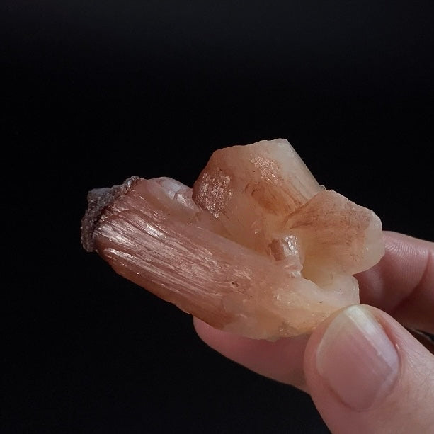 Peach and Red Hematite Stilbite Cluster, Maharashtra, India