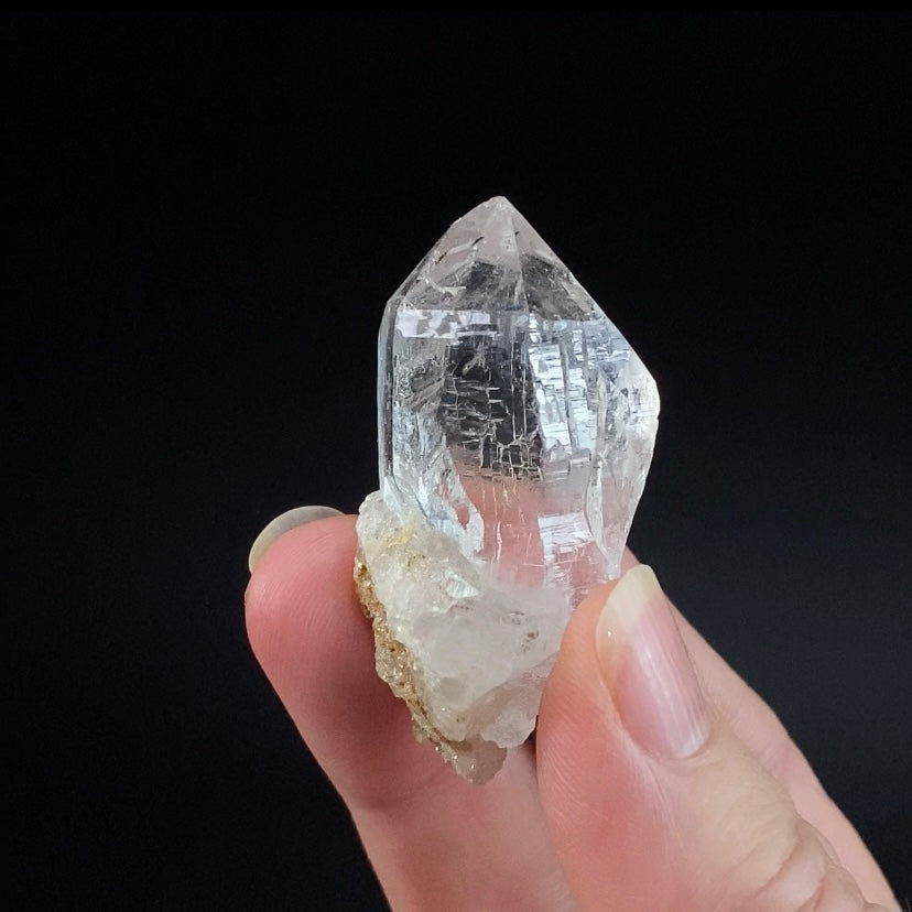 Himalayan Clear Quartz Crystal with Macromosaic Patterns