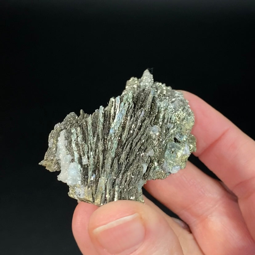 Pyrite After Pyrrhotite with Calcite from Trepca Mine Complex, Kosovo
