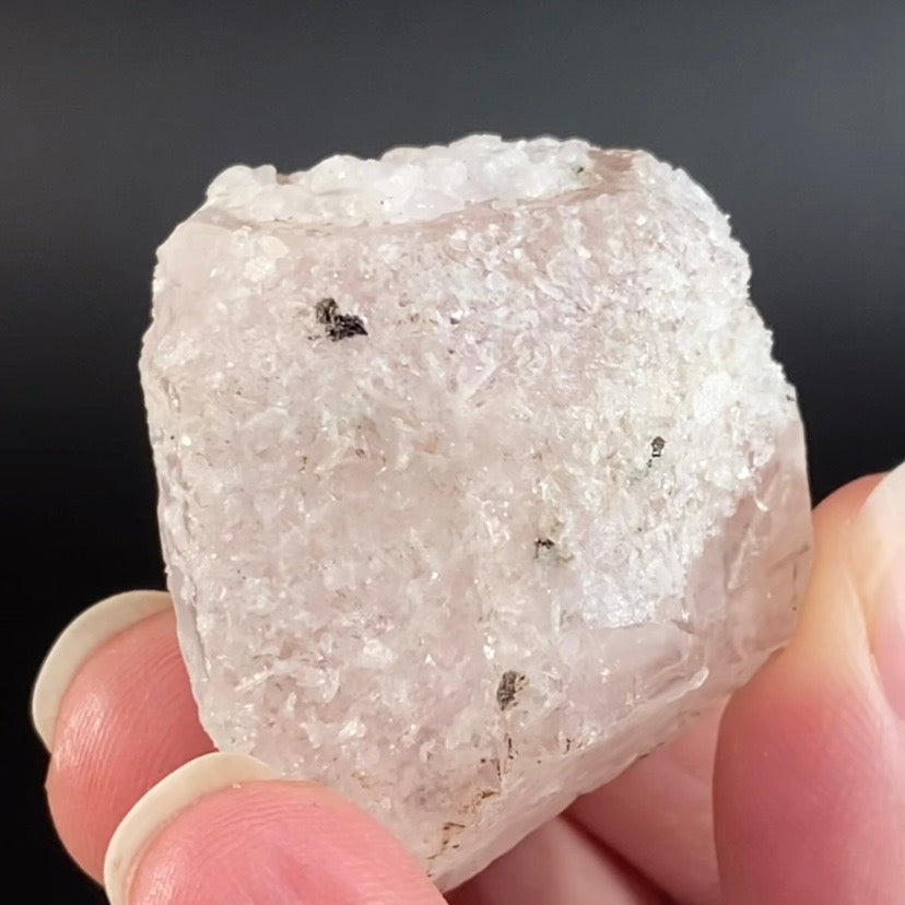 Pink Morganite Crystal with Green Tourmaline & Albite var Cleavelandite