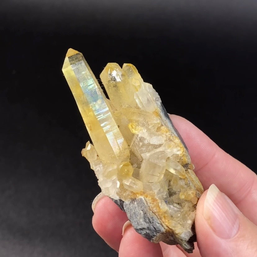 Himalayan Golden Quartz Crystals on Matrix