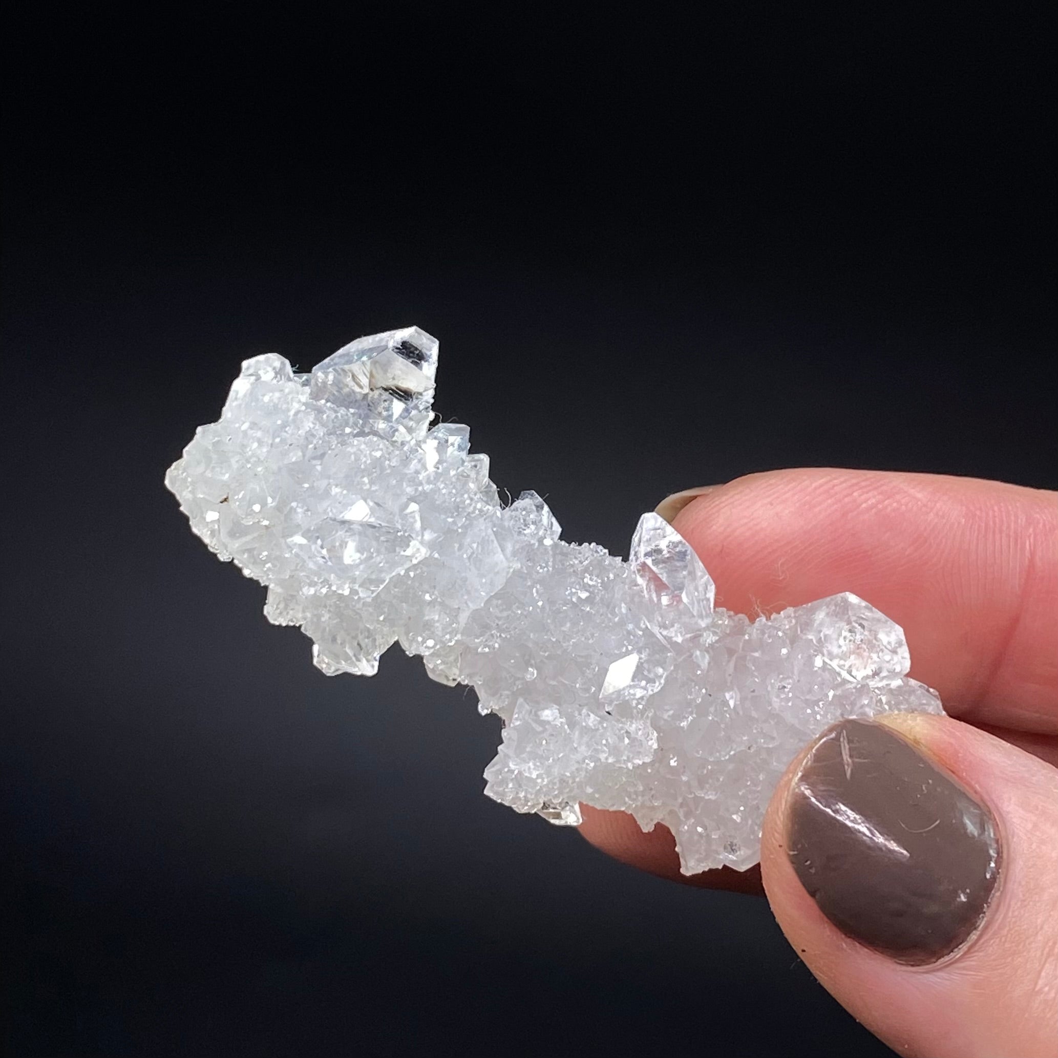 Clear Apophyllite Stalactite Formation Cluster