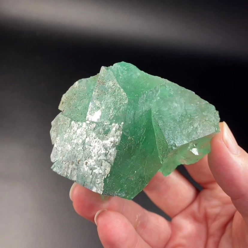 Green Cubic Fluorite Specimen with Pyrite, Yaogangxian Mine