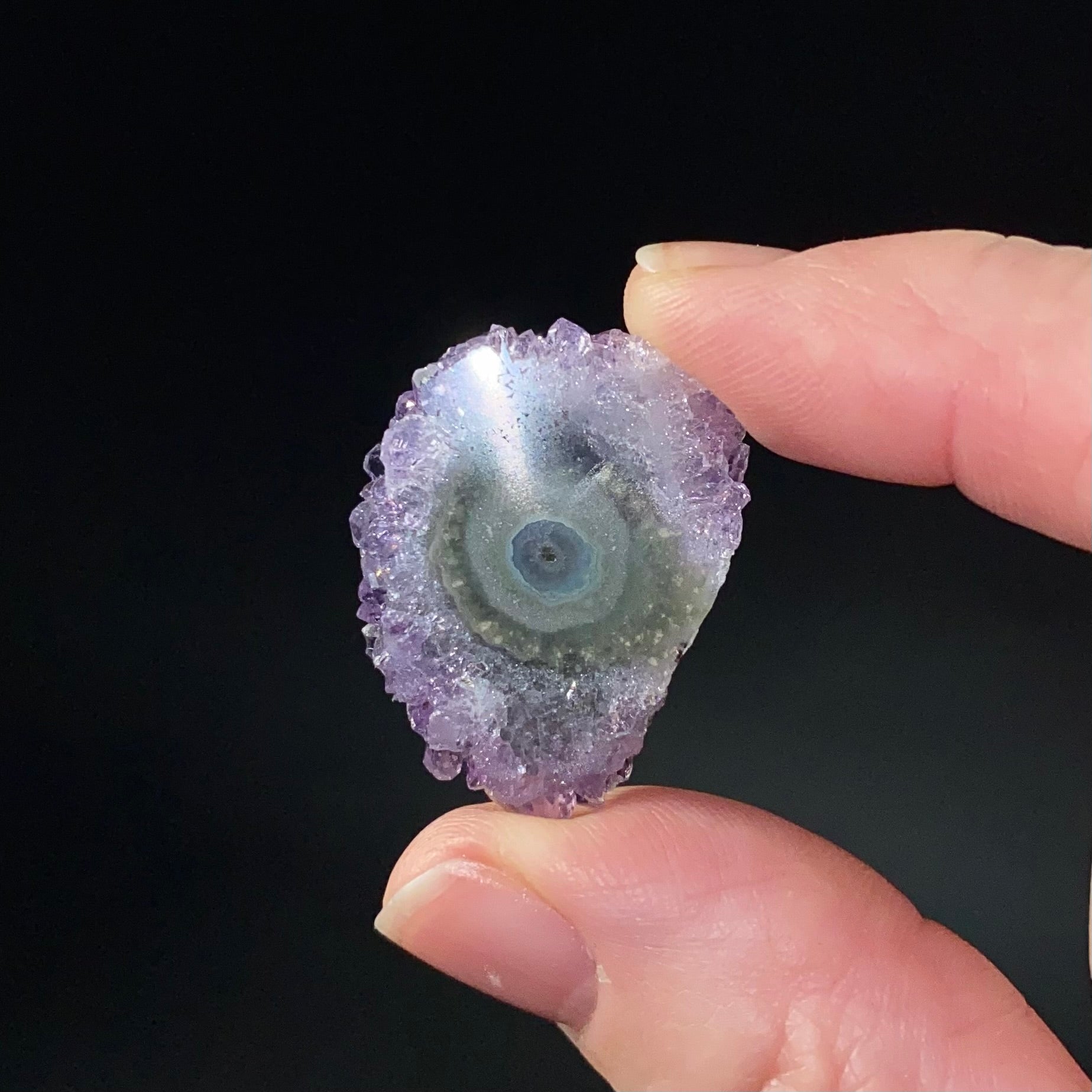 Amethyst Stalactite Slice from Artigas, Uruguay