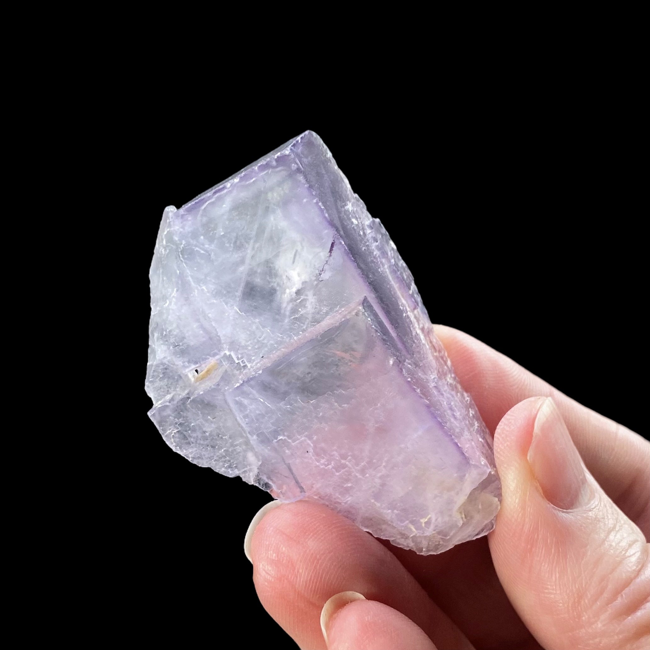 Soft Lavender & Purple Zoned Cubic Fluorite Specimen