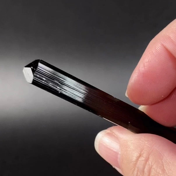 Double Terminated Black Tourmaline Schorl Crystal from Shigar Valley, Pakistan