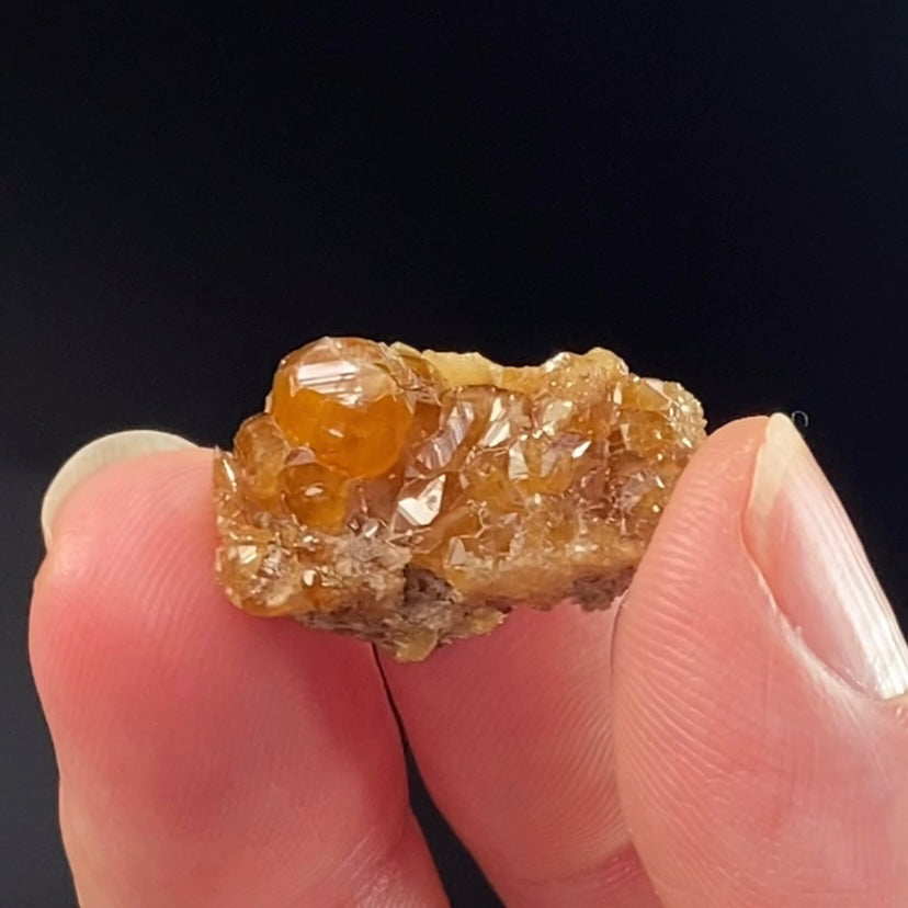 Orange Spessartine Garnet Crystals on Matrix from Bajaur Agency Pakistan