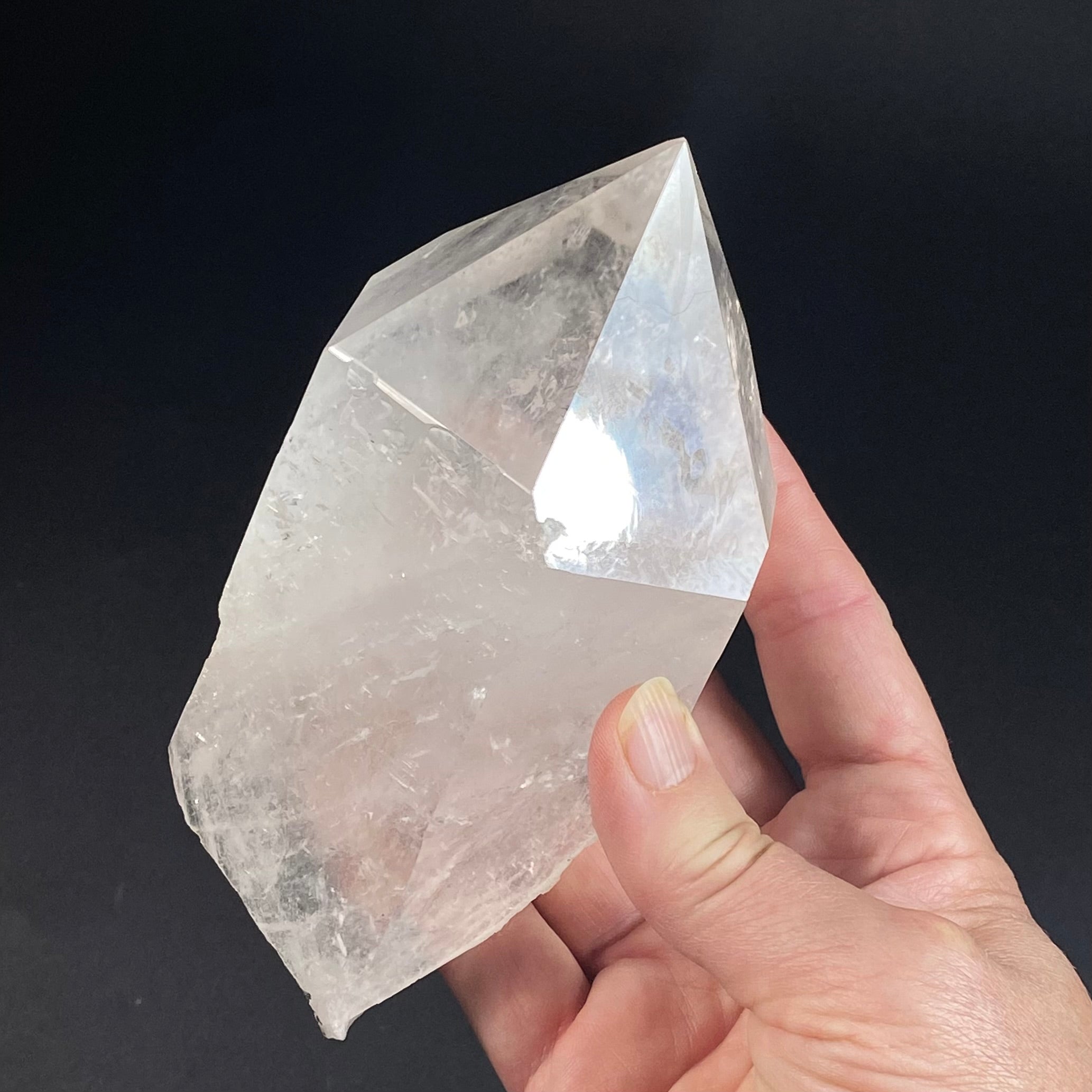 Generator Quartz Crystal with Record Keepers and Macromosaic Markings from Minas Gerais, Brazil