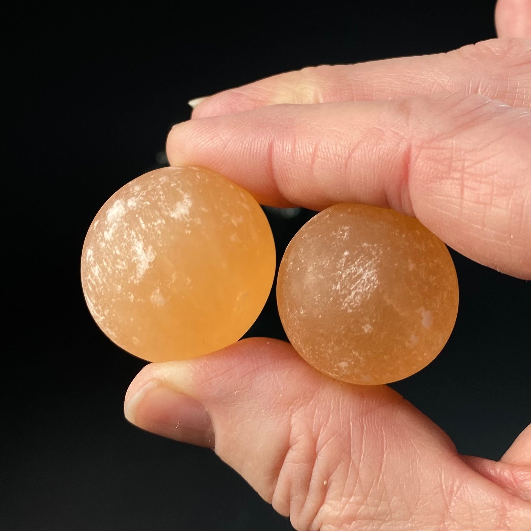 Orange Selenite Polished Sphere Uplifting & Cleansing Energy