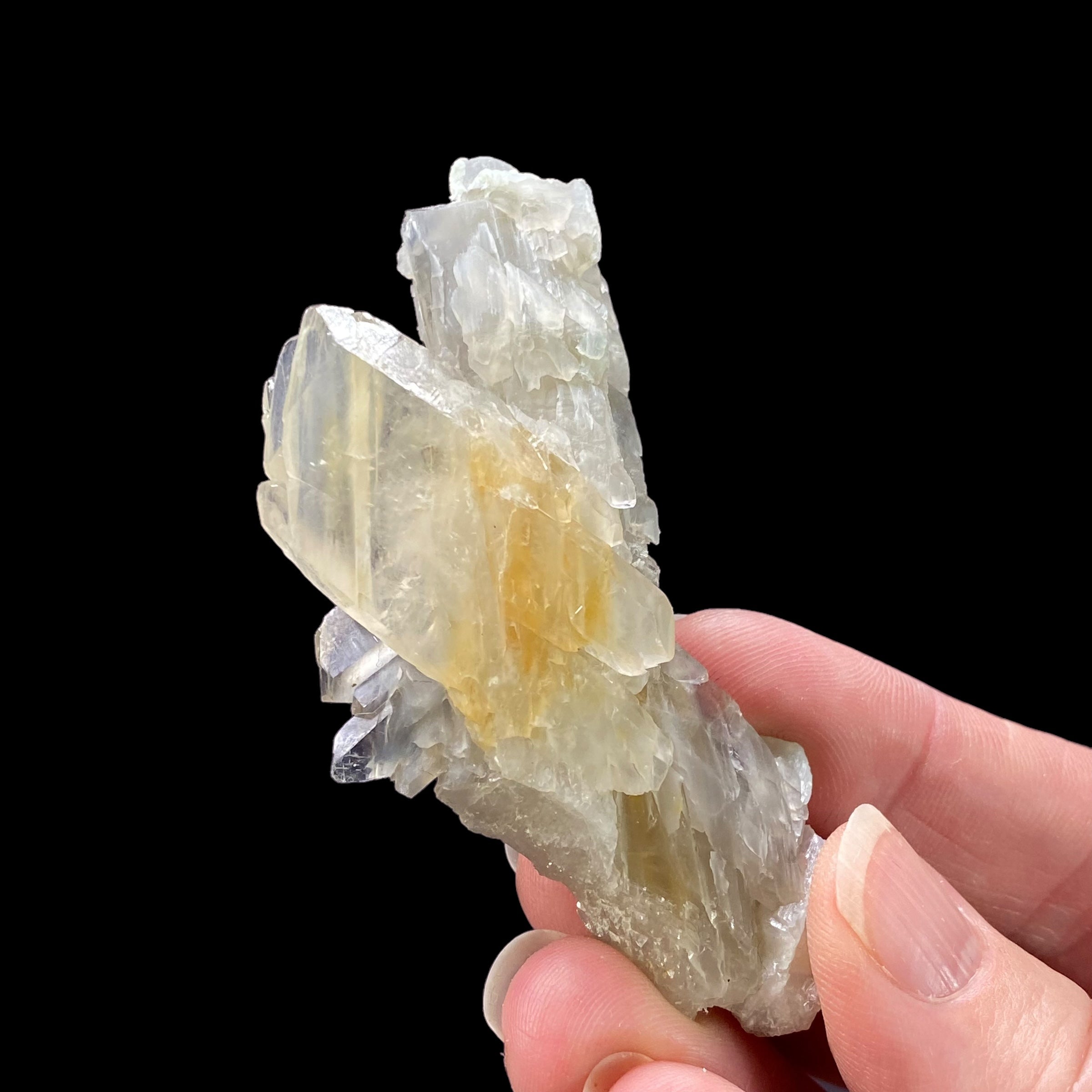 Tabular Faden Bone Quartz Crystal with Halloysite Inclusions