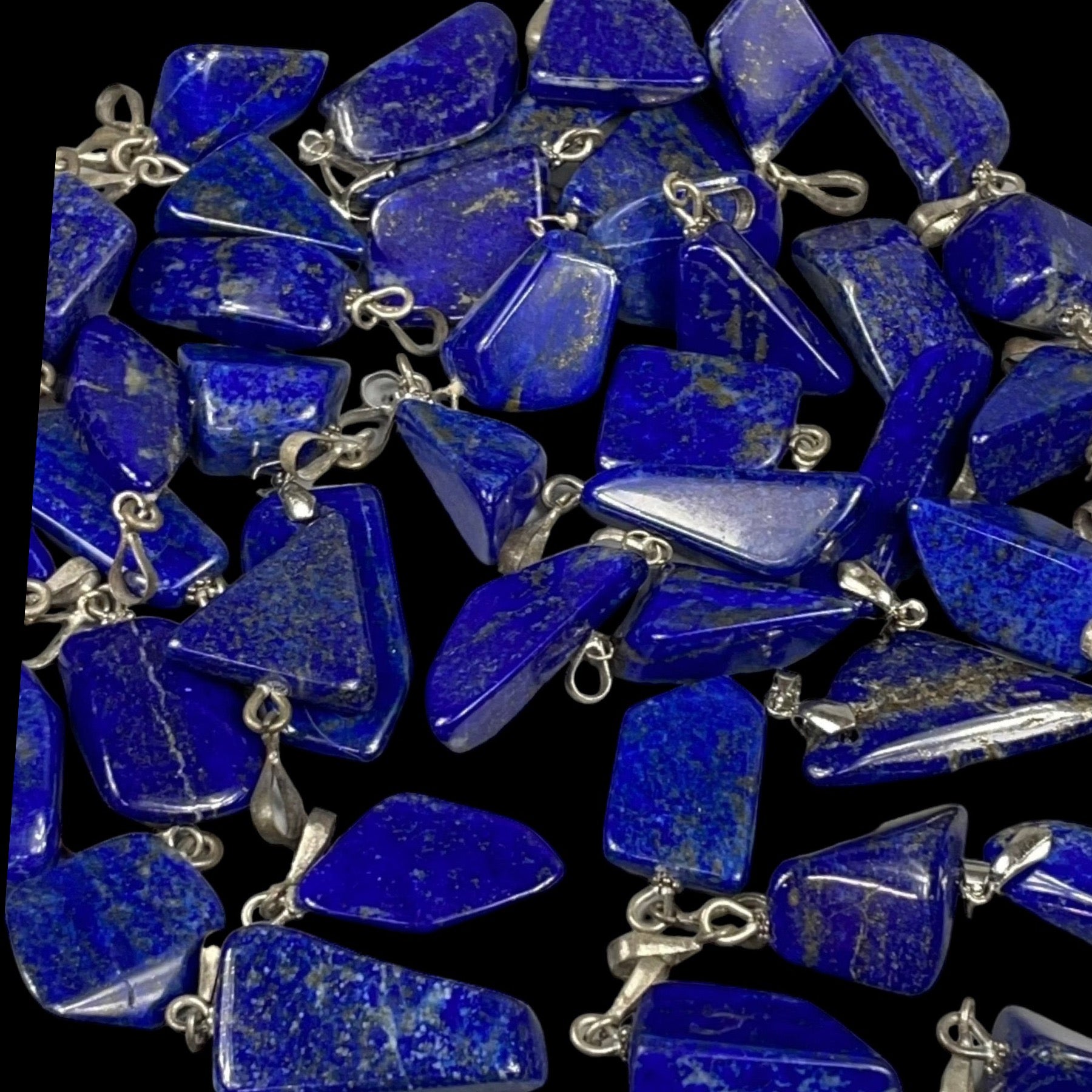 ONE (1) Lapis Lazuli & Pyrite Polished Pendant