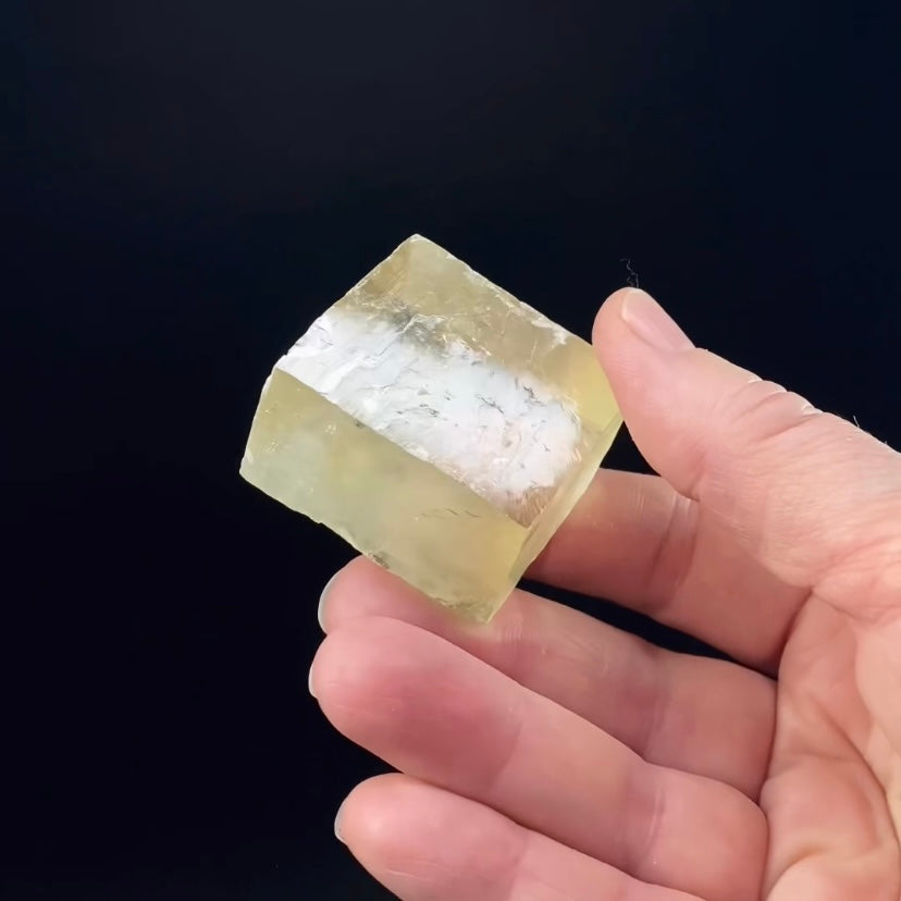 Rhombic Honey Calcite Specimen from Guizhou Province, China