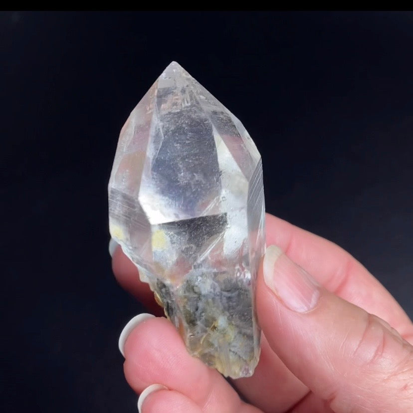 Clear Isis Quartz Crystal with Chlorite Inclusions from Shigar Valley, Pakistan