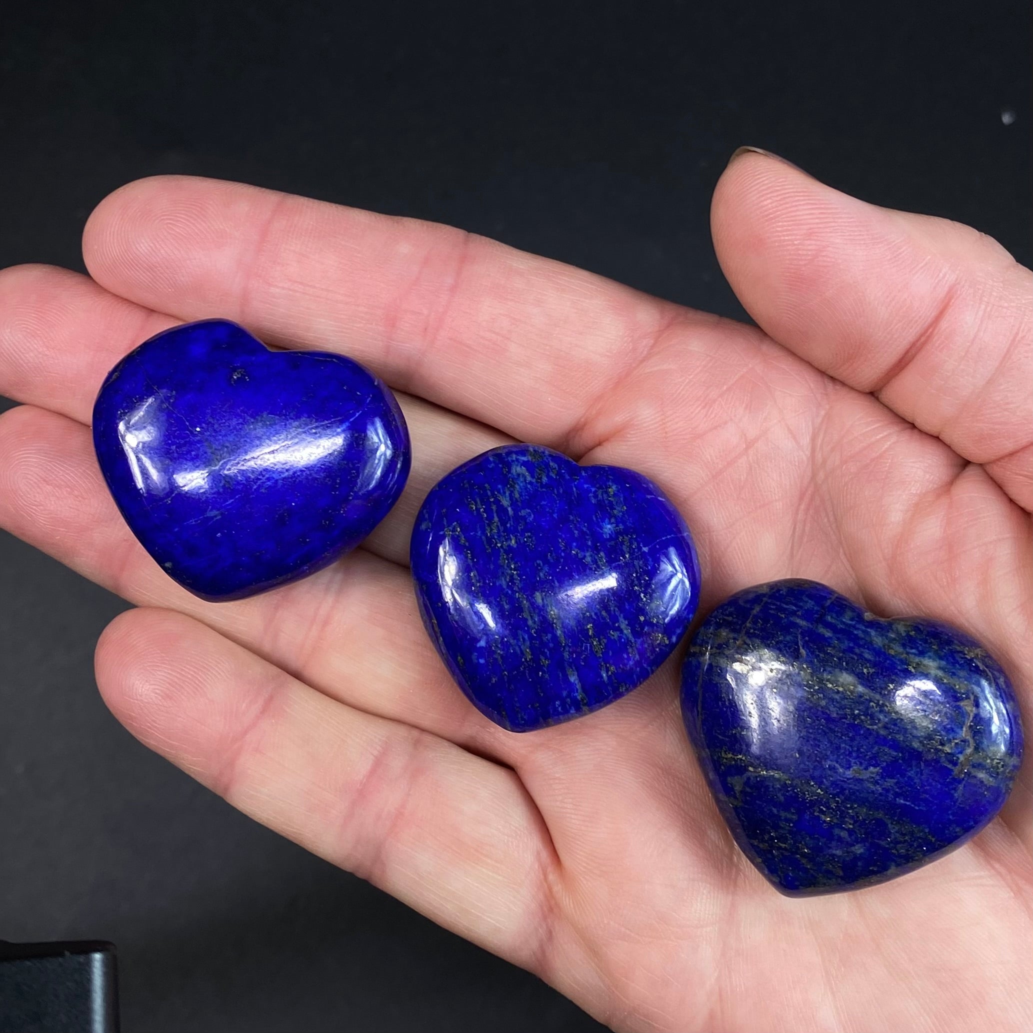 ONE Lapis Lazuli and Pyrite Polished Heart