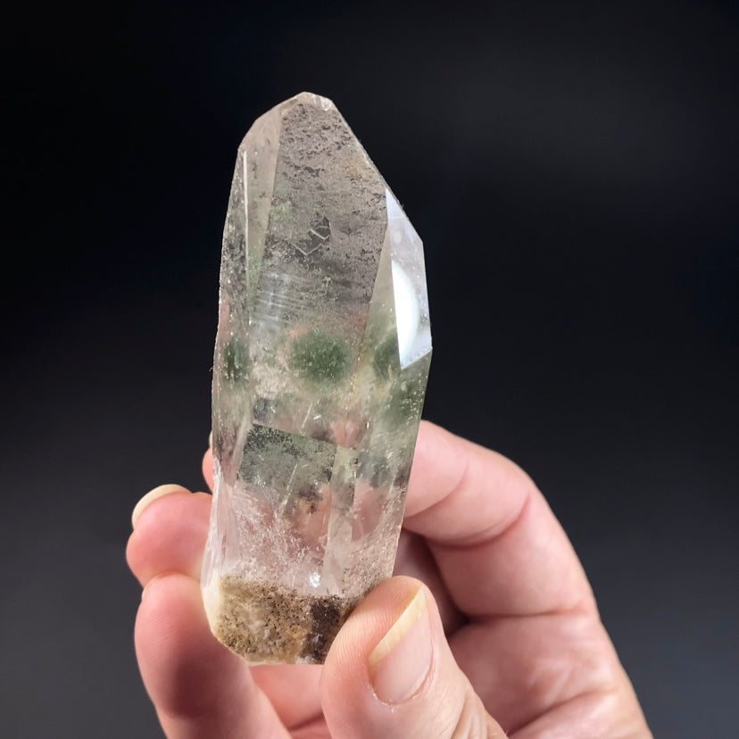 Water Clear Garden Quartz Crystal with Starbrary Markings, Minas Gerais, Brazil