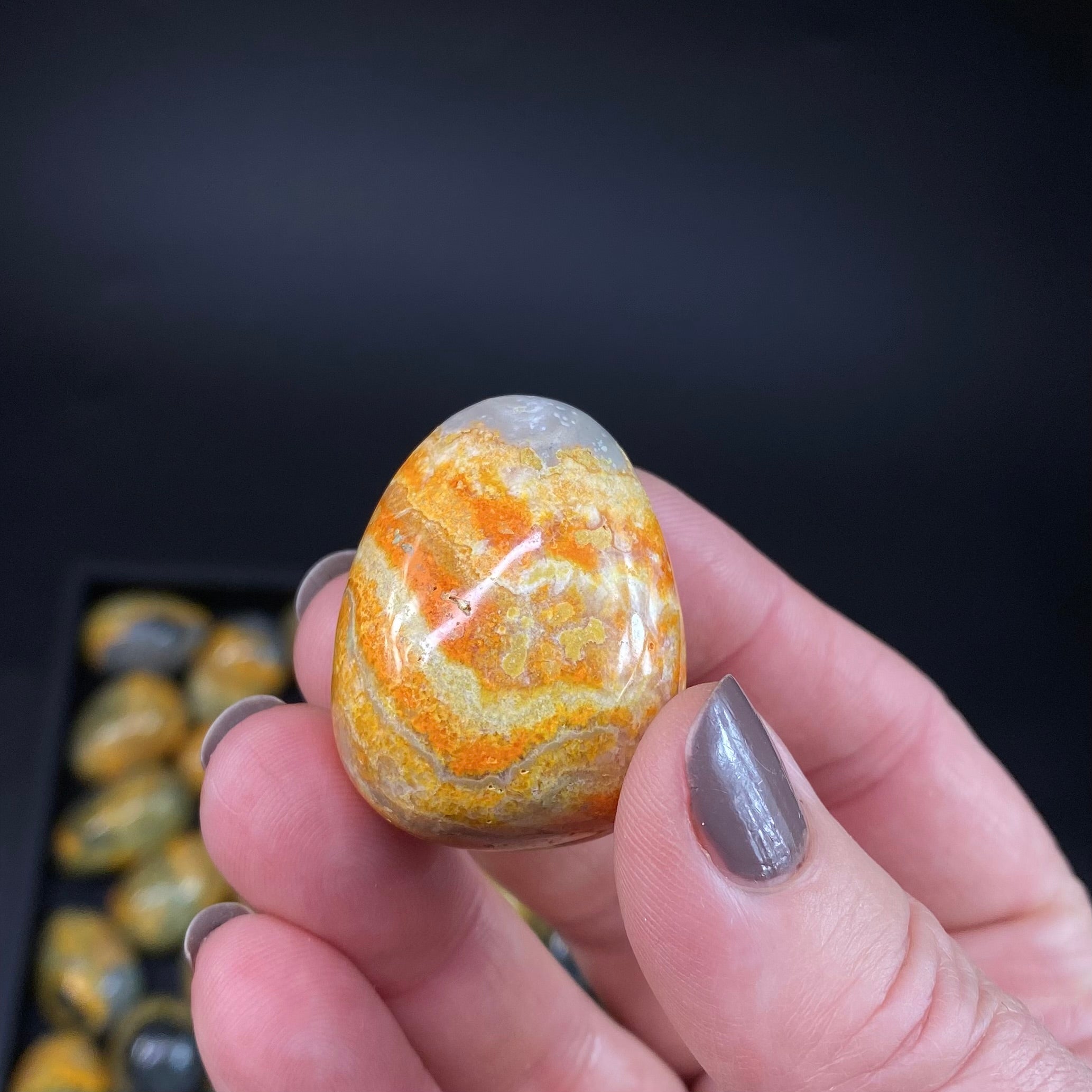 Vibrant Yellow Bumblebee Jasper Tumble Stone