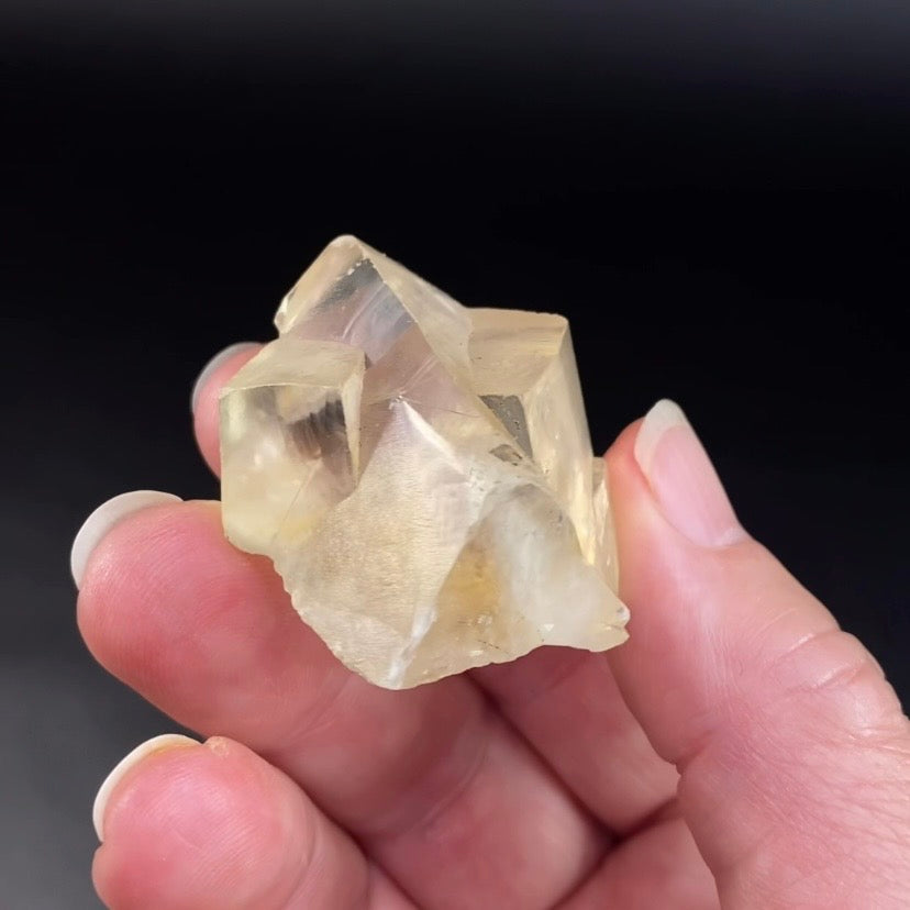 Light Golden Twinned and Inter Grown Calcite Crystals