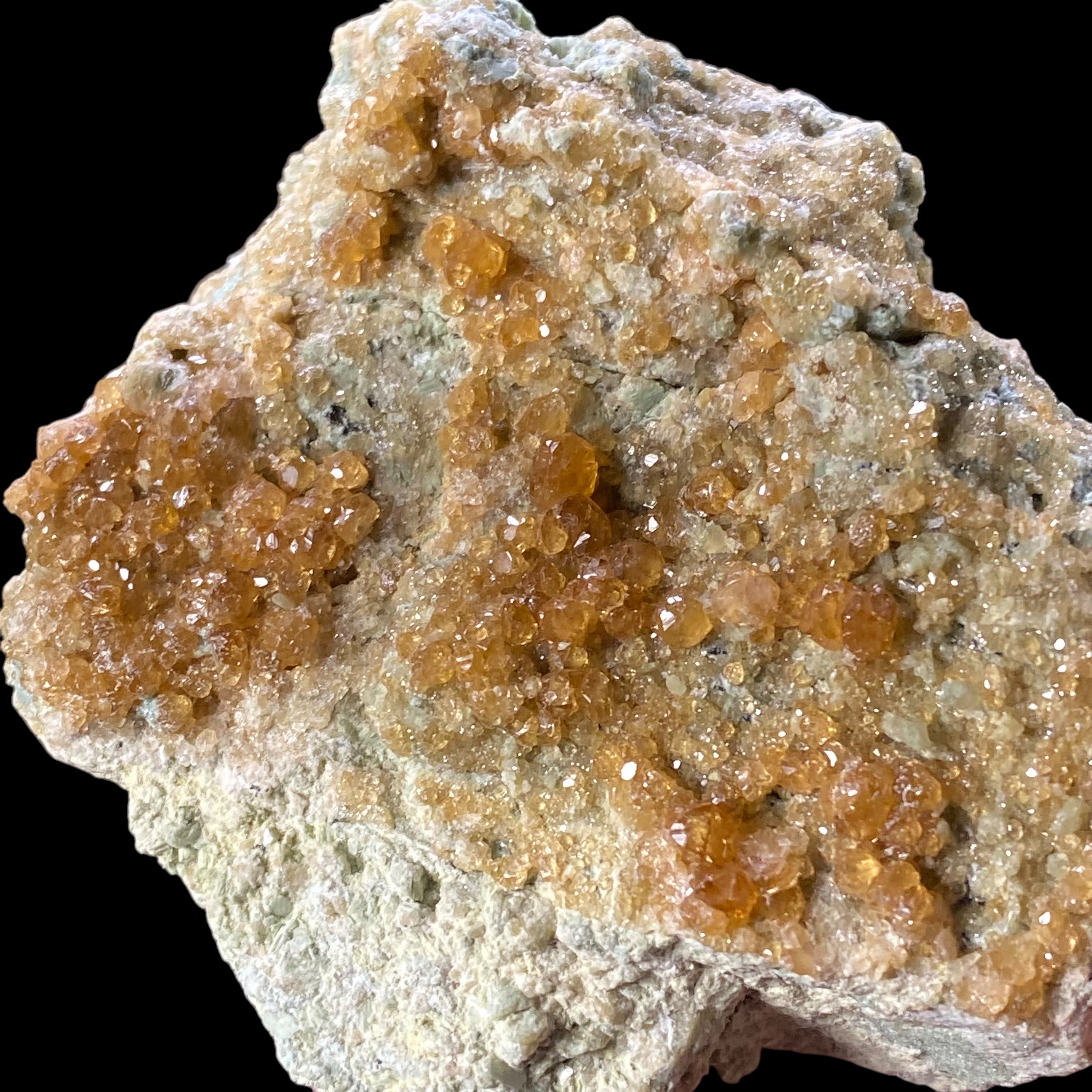 Orange Garnet Crystals on Matrix from Pakistan