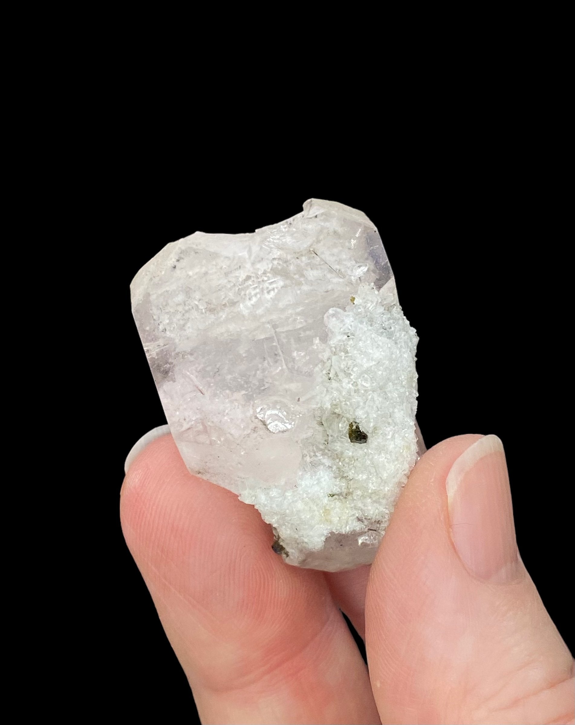 Morganite Crystal with Green Tourmaline & Quartz, Pech, Afghanistan