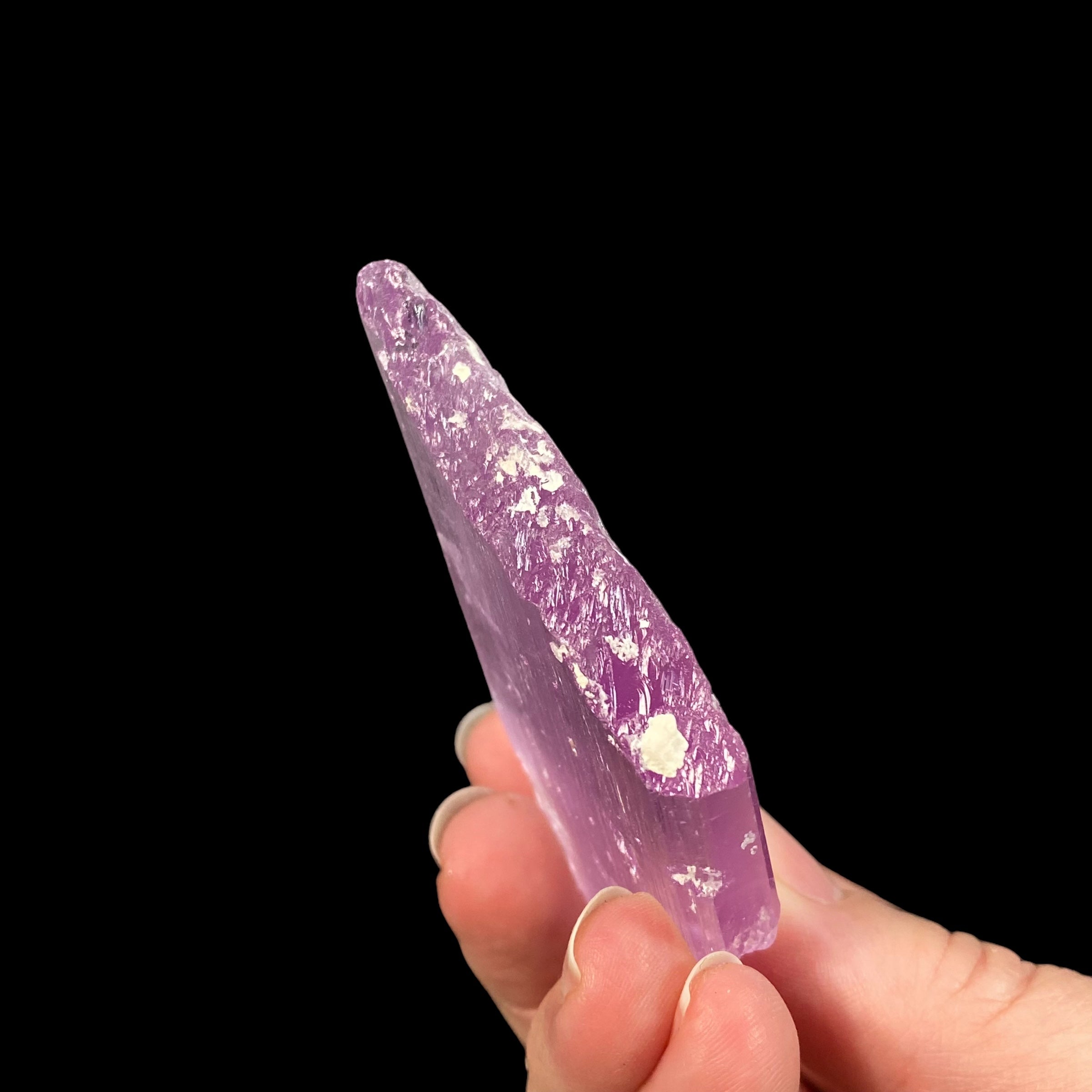 Large Pink Kunzite Spodumene Crystal, Fluorescent