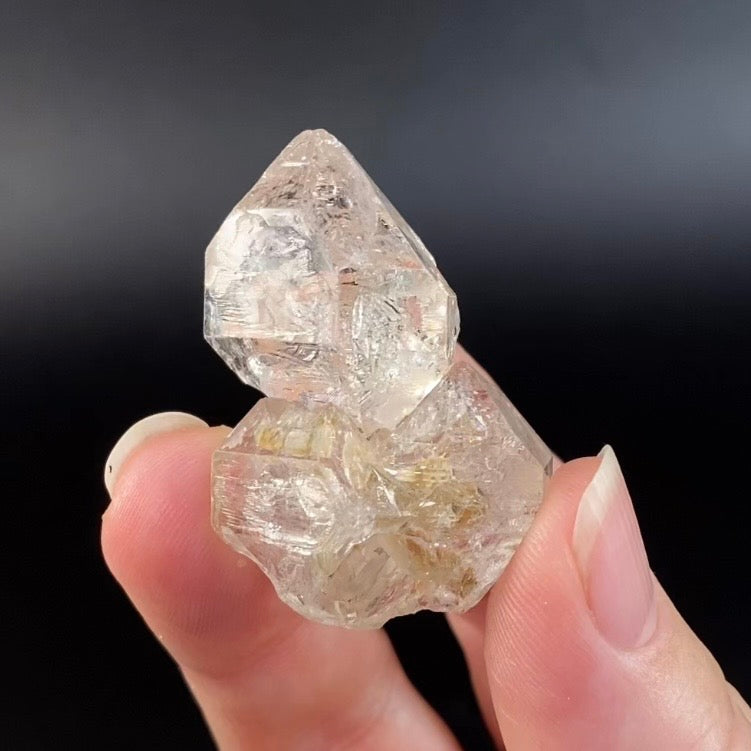 Double Terminated Fenster Window Quartz Crystal Cluster