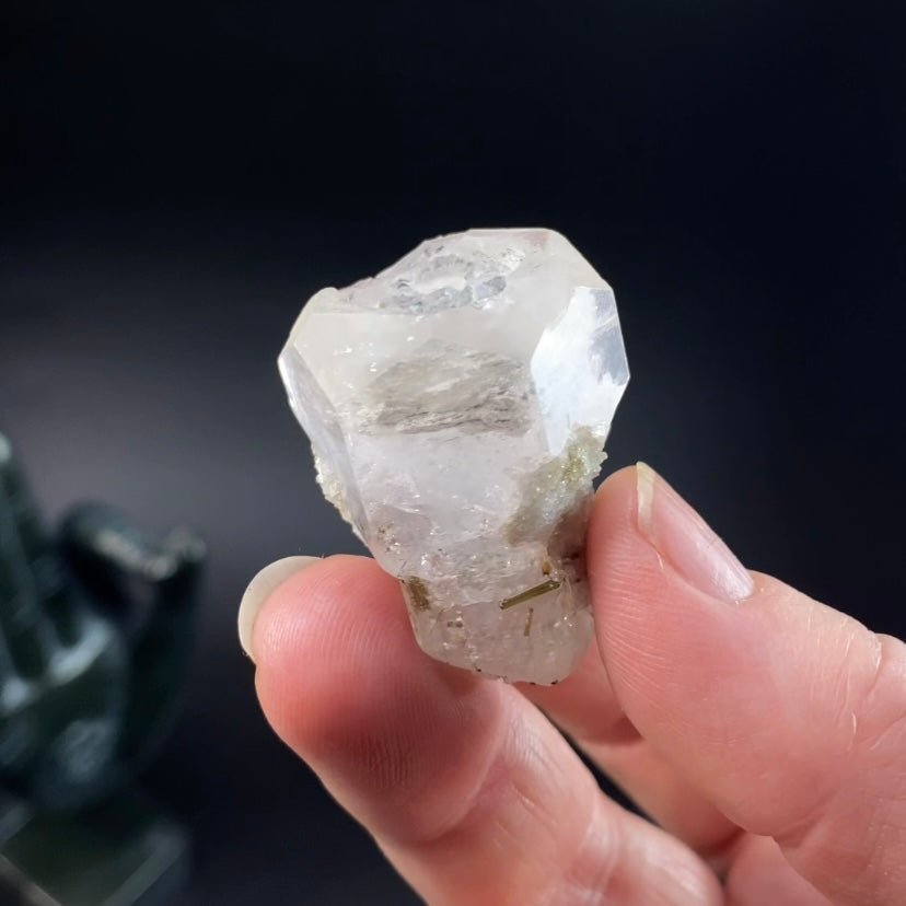 Morganite Crystal with Green Tourmaline & Quartz, Pech, Afghanistan