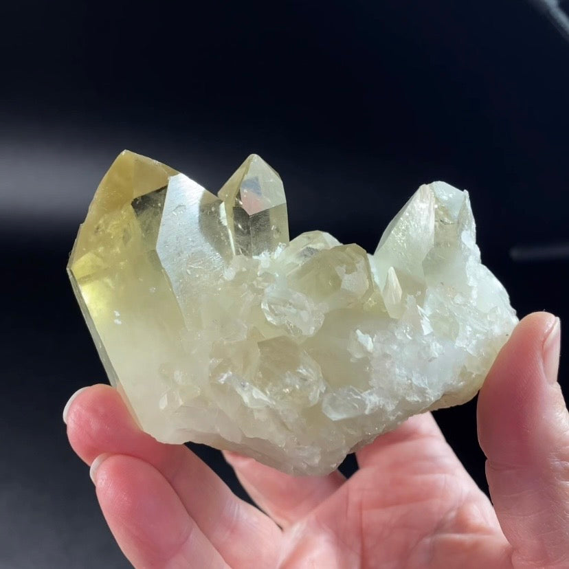 Natural Golden Citrine Quartz Cluster with Dow & Generator Crystals