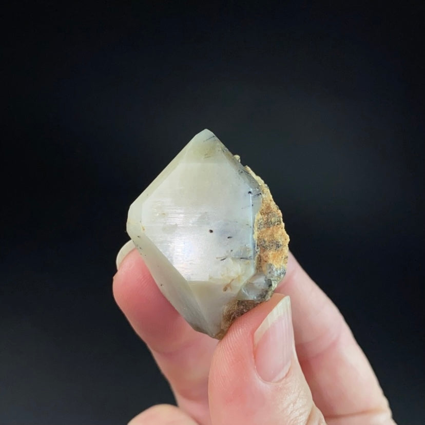 Double Terminated Astrophyllite and Aegirine Included Quartz Crystal Zagi Mountain, Pakistan