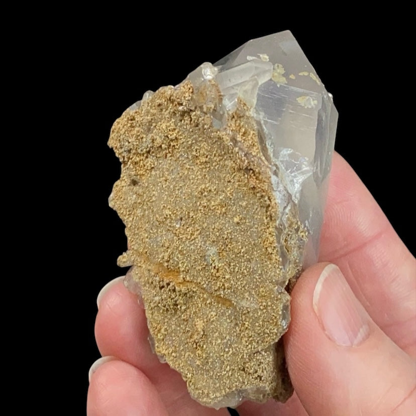 Quartz Crystal with Multi Layer Gray Chlorite Phantom on Matrix Plate